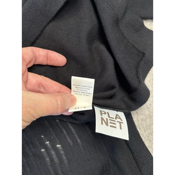 Planet‎ Lauren G Sweater Womens OS One Size Perforated Runs Modal Artsy NWT - Picture 7 of 10